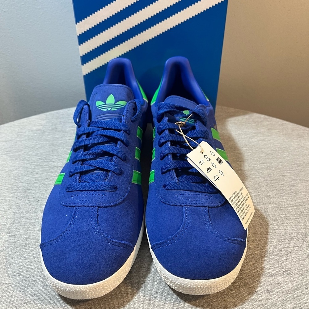 Adidas Originals Gazelle Suede Royal Blue Energy Sneakers Men’s Size 9.5 JH5389‌ - Picture 4 of 11